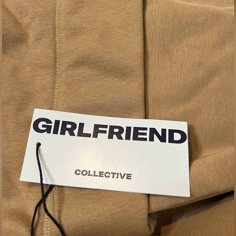 NWT Girlfriend Collective Light Brown Macie Two-Way Zip Layered Jacket Size XXXL - Picture 9 of 12